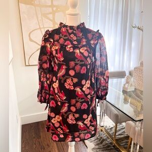 Olivia James the Label vintage bird high neck dress XS